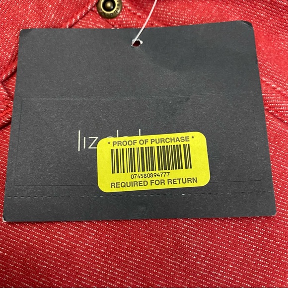 NWT Liz Claiborne Red Capri Cotton Jeans Women’s Size 14 - Picture 14 of 14